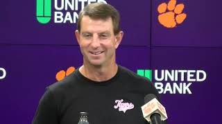 Dabo Swinney on grading Cade Klubnik his team and young player playing time [upl. by Battat574]