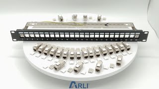 Patchpanel 19quot inkl 24x Cat81 Keystone Patchfeld Jack Modular 24 Port Set Kabelmanagement Erdung [upl. by Horowitz80]