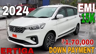 Maruti Ertiga ZXI 2024 model down payment  Finance plan  Monthly Emi [upl. by Ulysses]