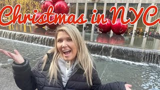 NEW YORK CITY at CHRISTMAS 🥰EPIC ROCKEFELLER TREE🌲 Times Square🎆Saks Fifth Avenue LIGHT Show Bday [upl. by Elva]