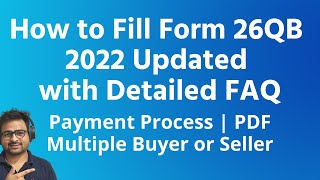 How to Fill Form 26QB Online  Multiple Joint Buyers Sellers or Multiple Buyer Correction Form 26QB [upl. by Einej673]