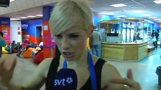 ESC 2009 Interview with Soraya Arnelas on Swedish TV [upl. by Silisav]