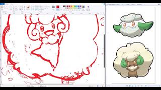 RRðŸ—ºï¸ EVOLUTION Shiny Cottonee  Whimsicott Speedpaint [upl. by Desmond563]