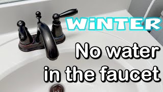 No water is coming out of the faucet  Winter Faucet Problem [upl. by Ardeahp952]