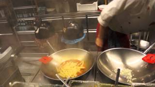 Making fresh pasta dish at Vapiano Vienna Austria [upl. by Navis]