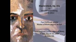 Klavierstück Op 33a by Arnold Schoenberg [upl. by Yeca]