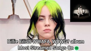 Billie EilishWhen We All Fall Asleep Where Do We Go Album Most Streamed Songs On Spotify [upl. by Beffrey]