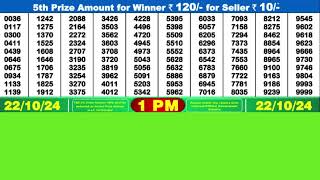 DEAR GODAVARI TUESDAY WEEKLY LOTTERY TODAY RESULT 1 PM 221024latest lottery result [upl. by Latsryk]