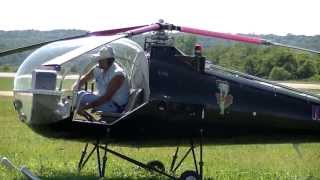 Betty Boop Brantly B2 Helicopter Start Up and Take Off Hover Taxi Full Sound Aviation [upl. by Kayley]