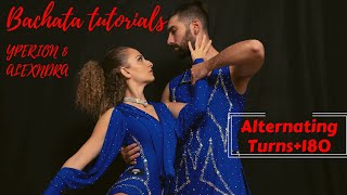 Bachata Tutorial 1 Alternating Turns [upl. by Ardnikat]