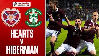 Hearts 21 Hibernian  Frantic Edinburgh Derby  Ladbrokes Premiership 201718 [upl. by Anidal237]