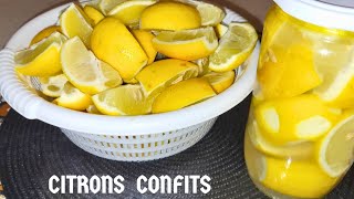 CITRONS 🍋 CONFITS À LA MAROCAINE LEMONS 🍋 CANDIED MOROCCAN STYLE [upl. by Nuahsel]