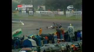 Tom Pryce crashes out from lead at Silverstone1975 [upl. by Adnoyek]