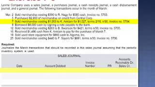 What Accounting Entries Go in the Sales Journal Exercise 73 [upl. by Ezri]