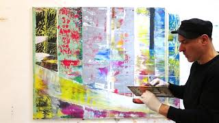 Squeegee painting with tape [upl. by Leanor]