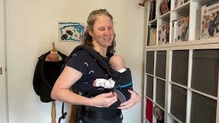 How to Use The Manduca First Carrier with your Newborn Crossed Straps [upl. by Amery778]