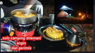 solo camping di temani angin besar dan gerimis [upl. by Assiral]