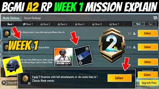 Season c4s12 A2 week 1 mission explainPubg Mobile rp mission  Bgmi week 1 mission explain [upl. by Ettenahc]