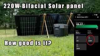 Ecoflow 220W BiFacial Solar Panel Review  Offgrid camping [upl. by Wohlen]