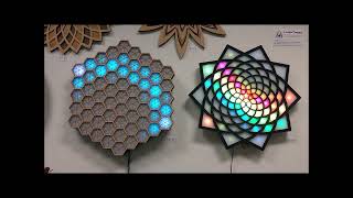 LED Art  Pineal Star and Hex Grid by LaserTrees [upl. by Yelkcub]