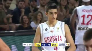 RATI ANDRONIKASHVILI  U18 EUROBASKET 2018 quotBquot DIV HIGHLIGHTS Long [upl. by Barde]