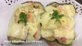 Recetas para Cecofry por Ana Oliveres  Cecofry sibarita  Tostada de calabacin y queso Edam [upl. by Sharleen]