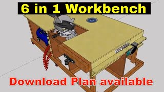 6 in 1 WORKBENCH  MASTER PLANS [upl. by Eustis119]