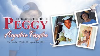 Thanksgiving Service for the Life of Acynthia Peggy Forsythe  Sunday November 3 2024  11 AM [upl. by Sirrep51]