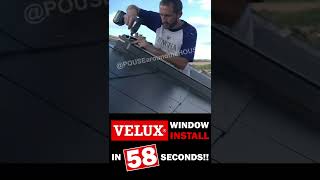 VELUX window install in 58 SECONDS How to fit a Velux window with slate flashing tutorial shorts [upl. by Netnilc516]