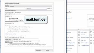 TUMonline Tutorial The TUM Mail Address English [upl. by Olsewski]