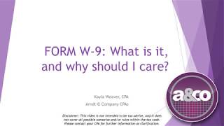 Form W9 Do I REALLY Need It [upl. by Elisabet484]