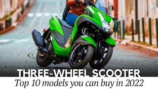 Top 10 ThreeWheel Scooters for Safe and Dynamic City Commutes Electric amp ICE Models [upl. by Thaine]