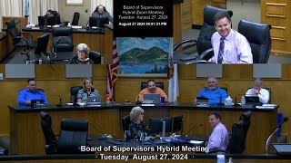 Board of Supervisors Tues Mtg 082724 ·Air Quality Office Hours Adjustment [upl. by Enimajneb16]