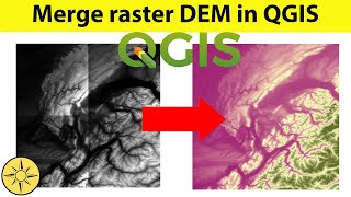 Merge raster DEM in QGIS [upl. by Mast]