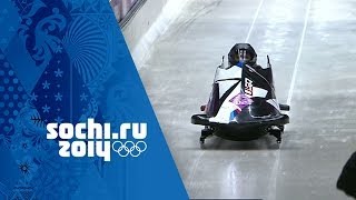 Bobsleigh  Womens Heats  Sochi 2014 Winter Olympics [upl. by Ossy515]