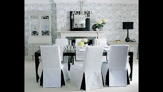 Dining Room Chair Covers  How to Make Dining Room Chair Covers [upl. by Buyer133]