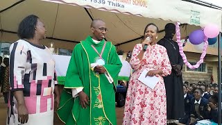 St Anuarite Gatanga girls farewell to loving Father KIHARA [upl. by Oigroig]