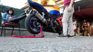 Suzuki gsxr 600 k8 full akrapovic exhaust sound [upl. by Sucramrej312]