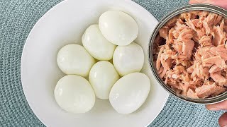 Nur Eier und Thunfisch Ich mache dieses Rezept in 2 Minuten [upl. by Durning]