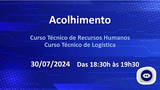 LIVE DE ACOLHIMENTO 20242  Recursos Humanos e Logística  1830h [upl. by Aicilef644]