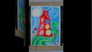 KreativPLUS Itzehoe  Acrylmalerei Haus und Turm gemalt mit ArtAcrylAqua Acrylfarben von Kreul [upl. by Riffle]