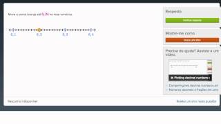 Números decimais em uma reta numérica  Exemplo 2 [upl. by Falito]