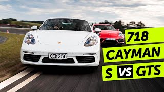 Porsche 718 Cayman S vs Porsche Cayman GTS [upl. by Duyne4]