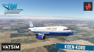 Microsoft Flight Simulator 2020  Denver KDEN  KORD Chicago OHare  Fenix A319  Vatsim [upl. by Anstus]