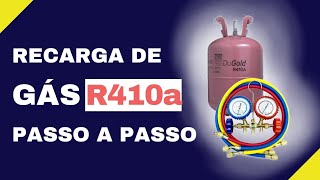 RECARGA DE GÁS R410a PASSO A PASSO de maneira correta simples e prática [upl. by Snow669]