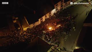 Tradition of Flaming Tar Barrels in Ottery St Mary in Devon 2018 [upl. by Ludlow]