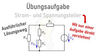 Übungsaufgabe Stromteiler amp Spannungsteiler [upl. by Carman134]