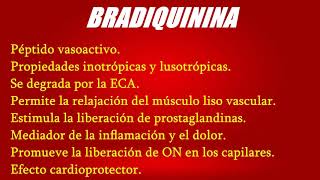 Bradiquinina  Sistema cardiovascular [upl. by Roosevelt]