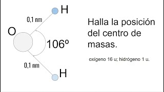 CENTRO DE MASAS DE UNA MOLÉCULA DE AGUA Estática [upl. by Desmond]