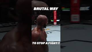 This is a BRUTAL Way To Stop a Fight 😬 ufc mma [upl. by Sauveur]